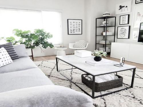 112cm White Italian Carrara Marble Coffee Table