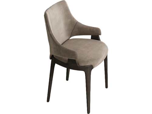 Fedoral Suede/ Bouclé Fabric Dining Chair