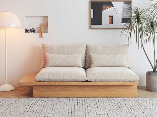 Anasia wooden storage sectional sofa-1.75M-With/Without Armrest