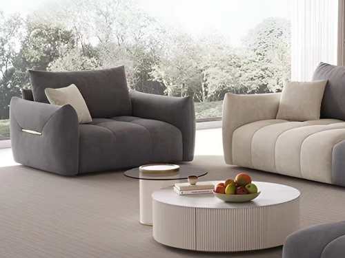 Valla Anti-Scratch Armchair-Deep Grey/Off-White/PaleDogwood/Turmeric