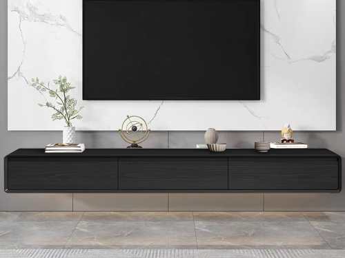 Chester 2M TV Unit With 3 Drawers-Black