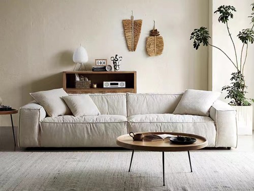 Ute Linen Casual  4 Seater Sofa