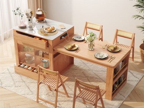 Beaufort Extendable Sintered Stone Dining Table With Multi functional Socket-120/160CM