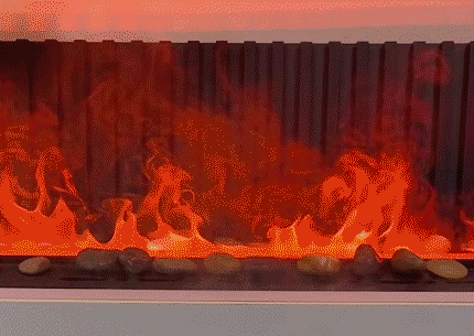 Bells Atomizing fireplace 3D simulation color-changing flame humidifier embedded panel