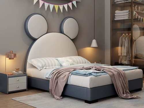 Cardin Micky Leather Kid's Bed Frame-Single/King Single/Double