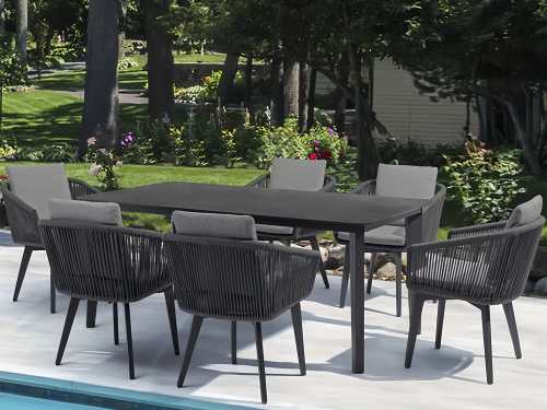 Ponca Outdoor Aluminium Frame Dining Table-220CM