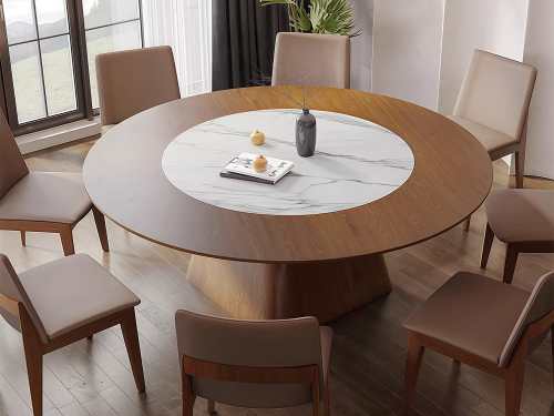 Provo Wooden Dining Table-With/Without Embedded Lazy Susan-135/150CM