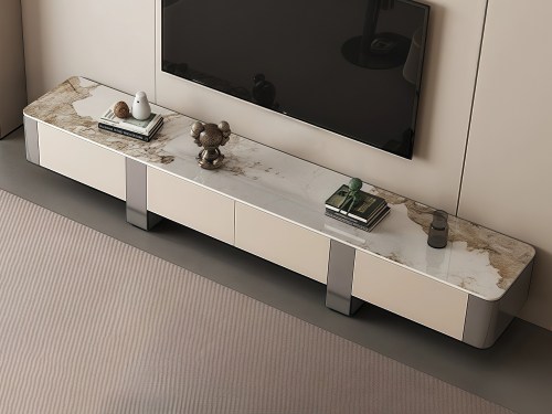Tarana Modern Sintered Stone TV Unit-200CM/220CM/240CM