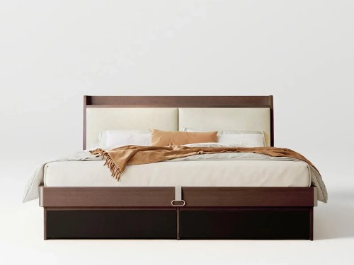 Cortez Modern Wooden Multi Functional Gas Lift Bed With Storage Frame-Queen