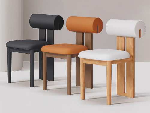 Cenola Modern Wooden Dining Chair-Natural/Walnut/Black