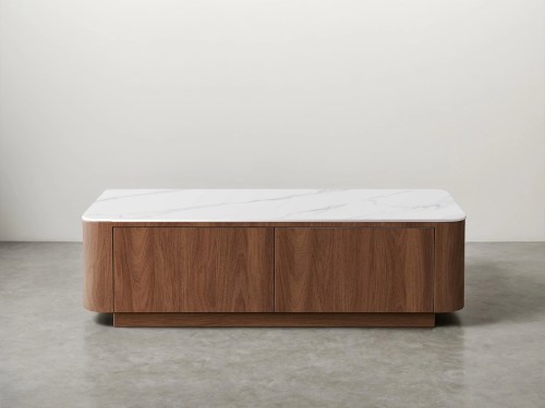 Sodaville Modern Sintered Stone Coffee Table With Drawer