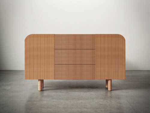 Gatevay Modern Storage Cabinet/Buffet-Natural/Walnut-140CM