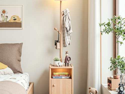 Vining Bedside Table with Coat Rack