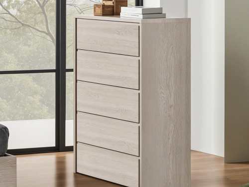 Bariri Wooden 5 Drawer Chest