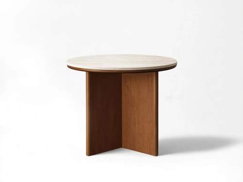 Hawker Travertine Sintered Stone Side Table