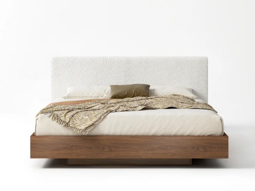 Haag Floating Bouclé Bed Frame-With/Without LED-Queen/King