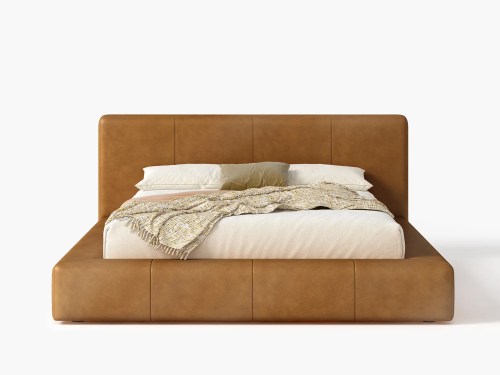Moena Modern Leather Bed Frame-With/Without Gas Lift-Queen/King