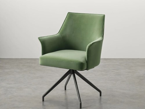 Silao Swivel Office Chair-Green/Brown